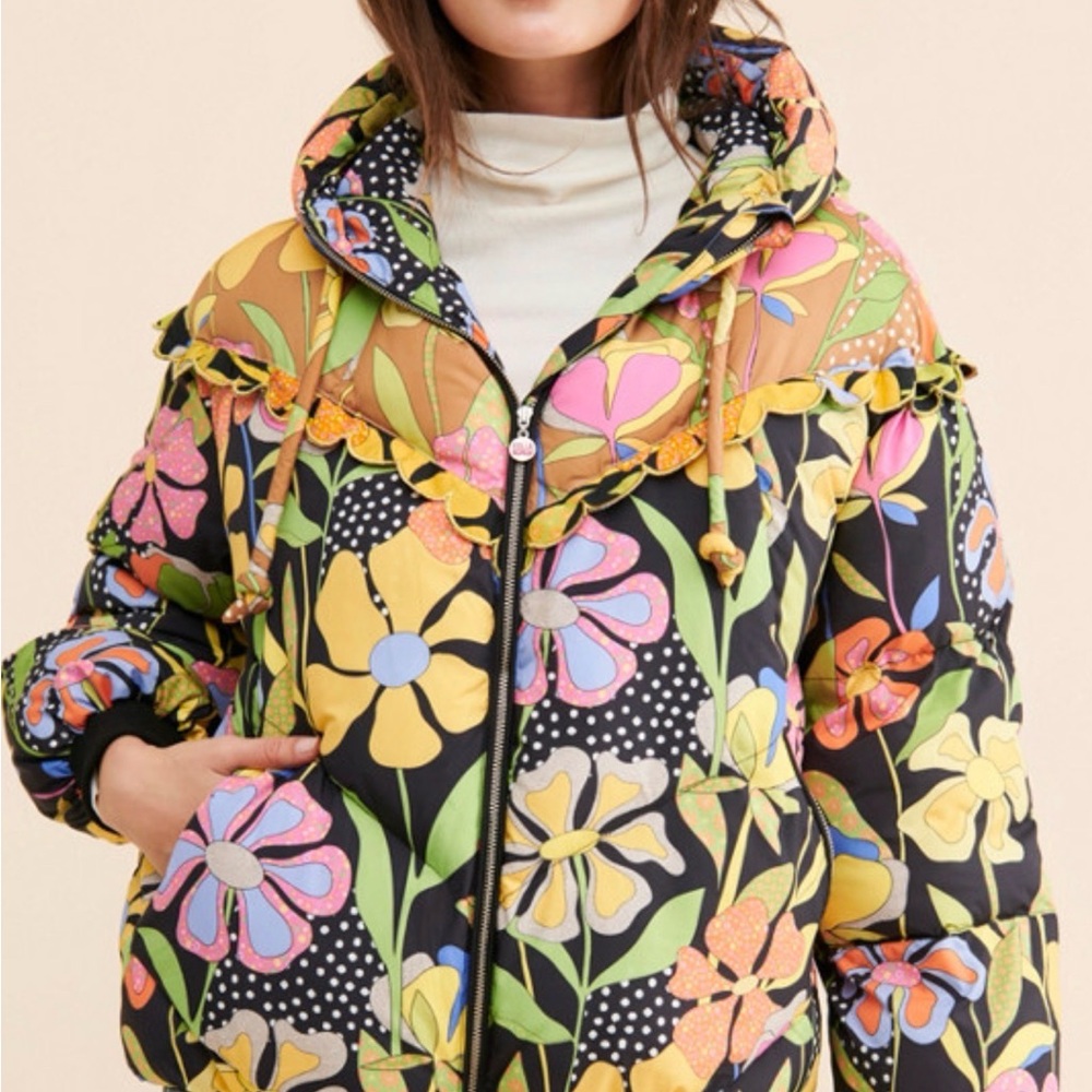 CeliaB Multicolor Floral Puffer Jacket
